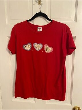 Jerzees Red Women's Crewneck Tee